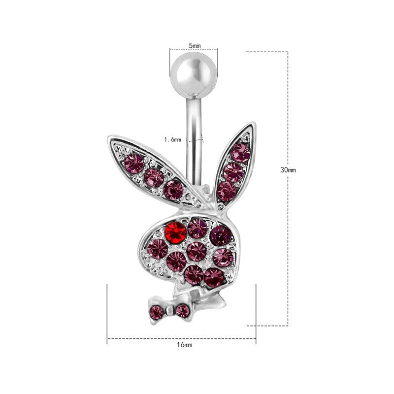 1PC Cute Bunny Belly Button Ring Piercing Ring Sexy Belly Button Piercing Jewelry