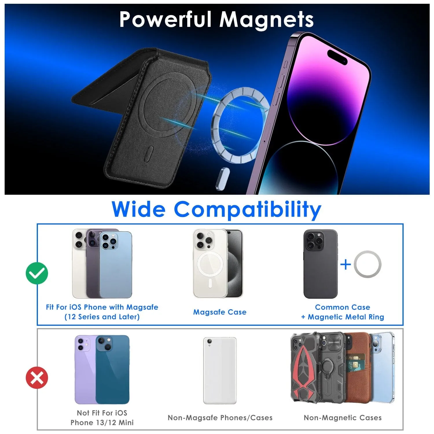 2-in-1 Magnetic Card Wallet Phone Stand