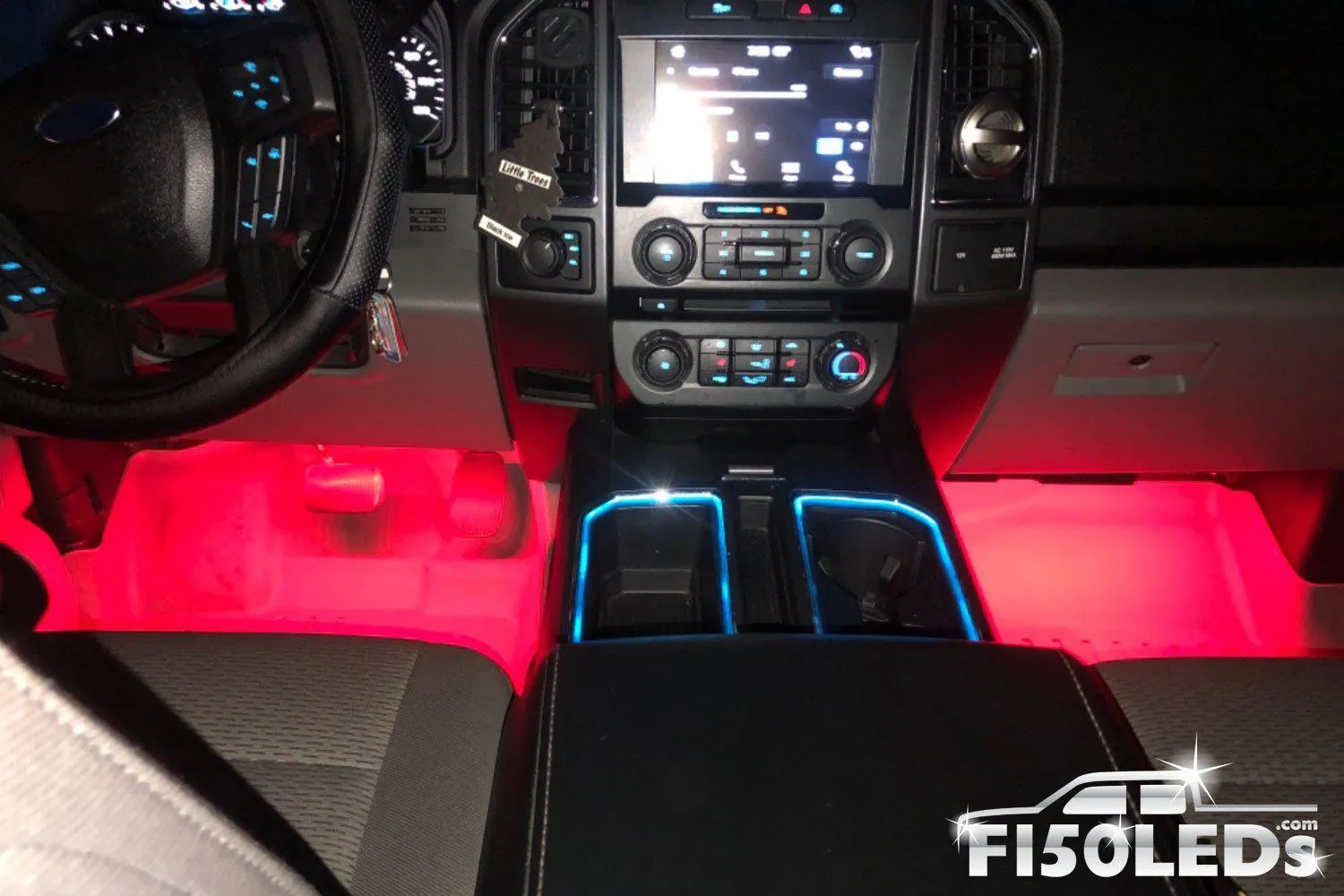 2015 - 2020 F150 Interior Cup Holder Ring Light Kit
