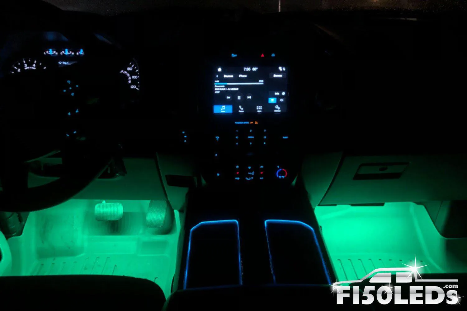 2015 - 2020 F150 Interior Cup Holder Ring Light Kit