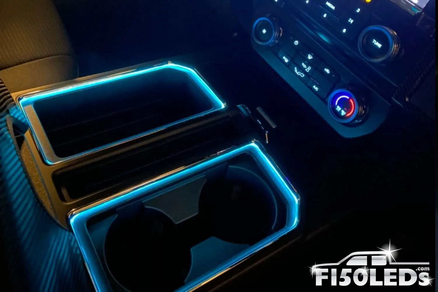 2015 - 2020 F150 Interior Cup Holder Ring Light Kit