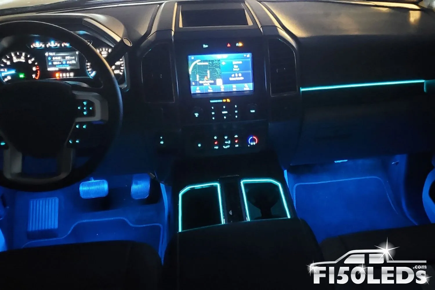 2015 - 2020 F150 Interior Cup Holder Ring Light Kit
