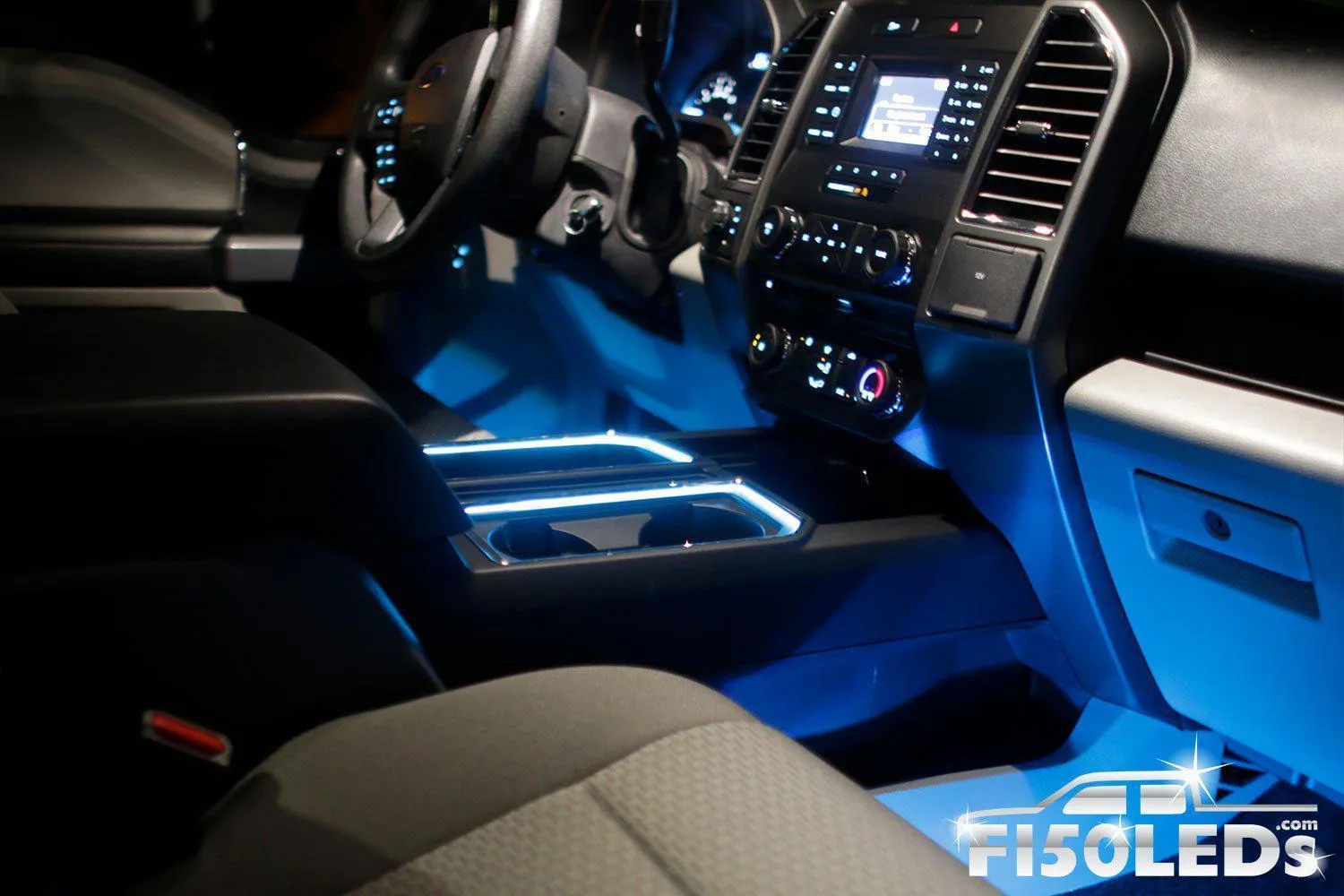 2015 - 2020 F150 Interior Cup Holder Ring Light Kit