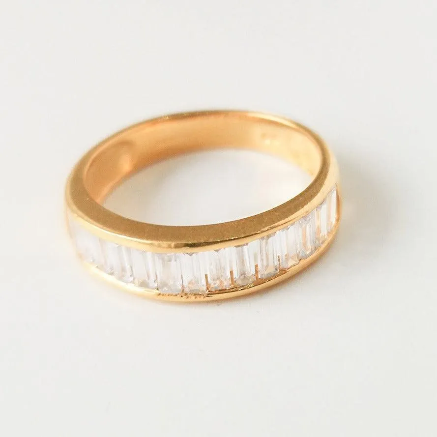 22ct Gold Eternity Ring set with Baguette Cut Swarovski Zirconias LR14481