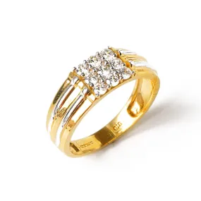 22ct Gold Gents Ring set with Swarovski Zirconias (6.04g) GR14140