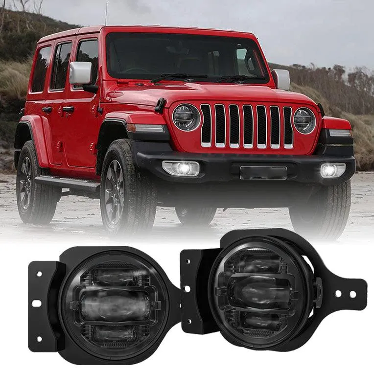 (2pcs/set) 4 Inch LED Fog Lights Replacement for Jeep Wrangler JL 2018 2019 2020