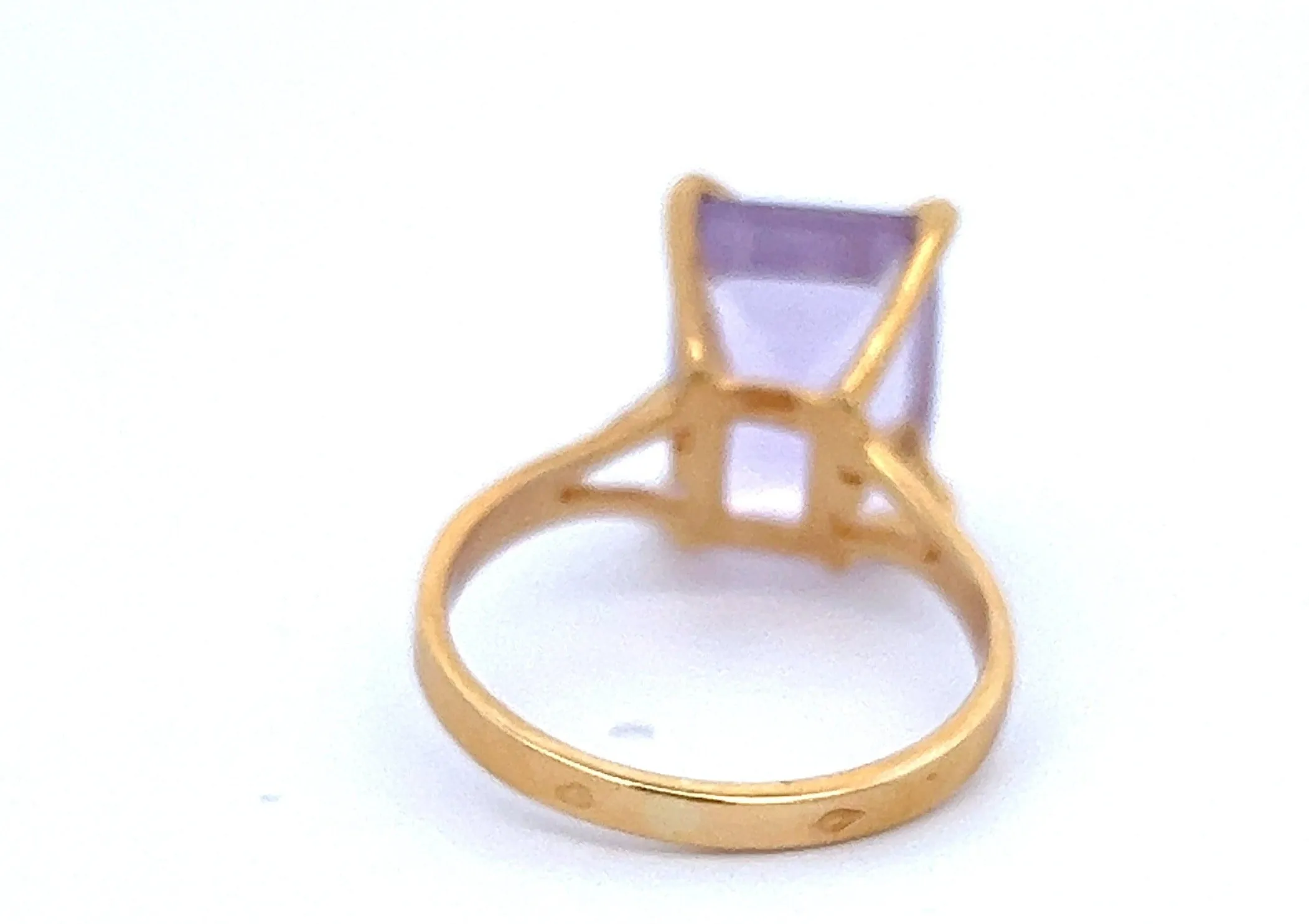 7.50ct Amethyst Yellow Gold Dress Ring