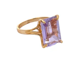 7.50ct Amethyst Yellow Gold Dress Ring