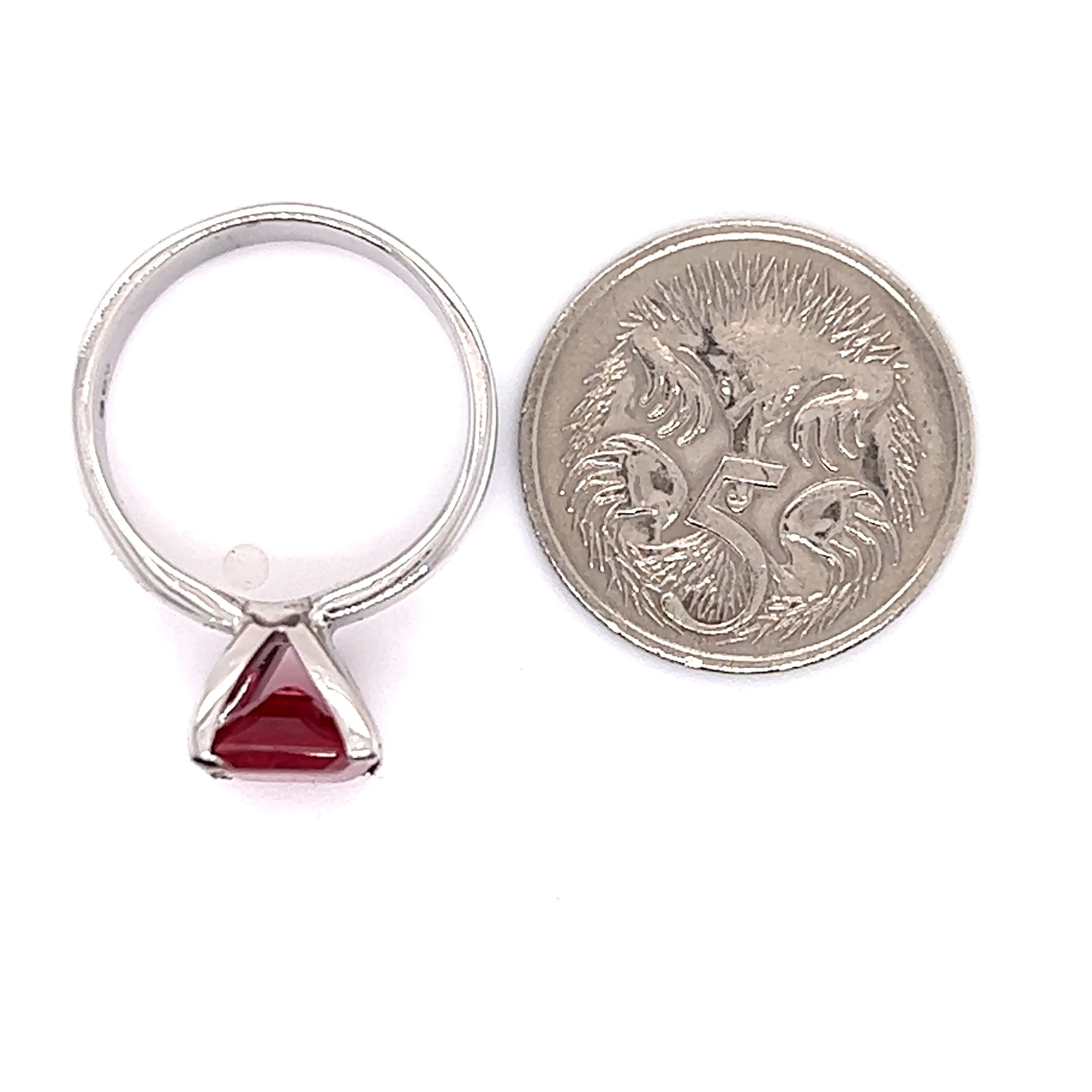 9ct White Gold Ruby Ring
