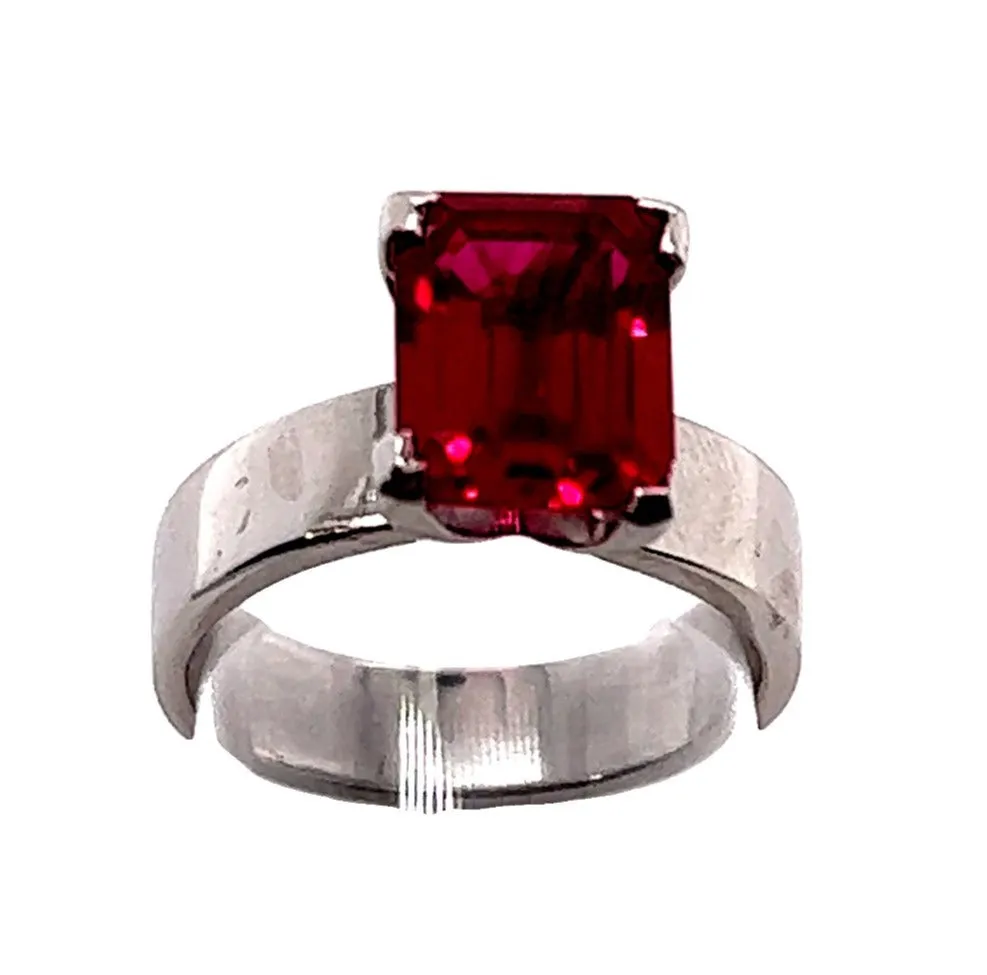 9ct White Gold Ruby Ring