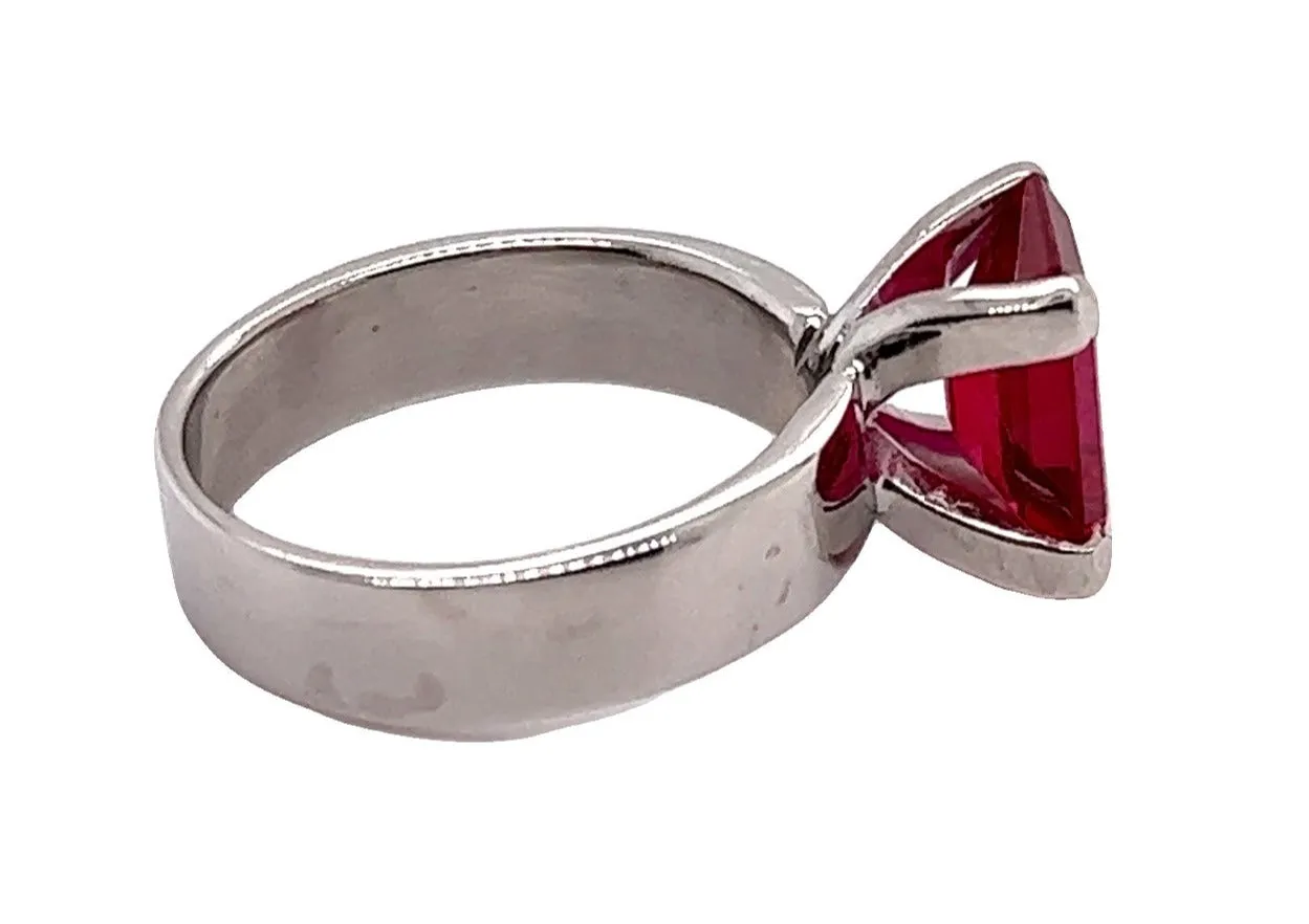 9ct White Gold Ruby Ring