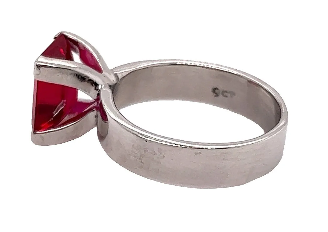 9ct White Gold Ruby Ring