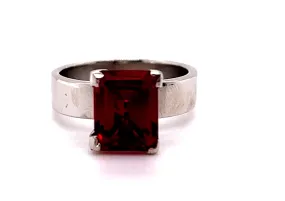 9ct White Gold Ruby Ring