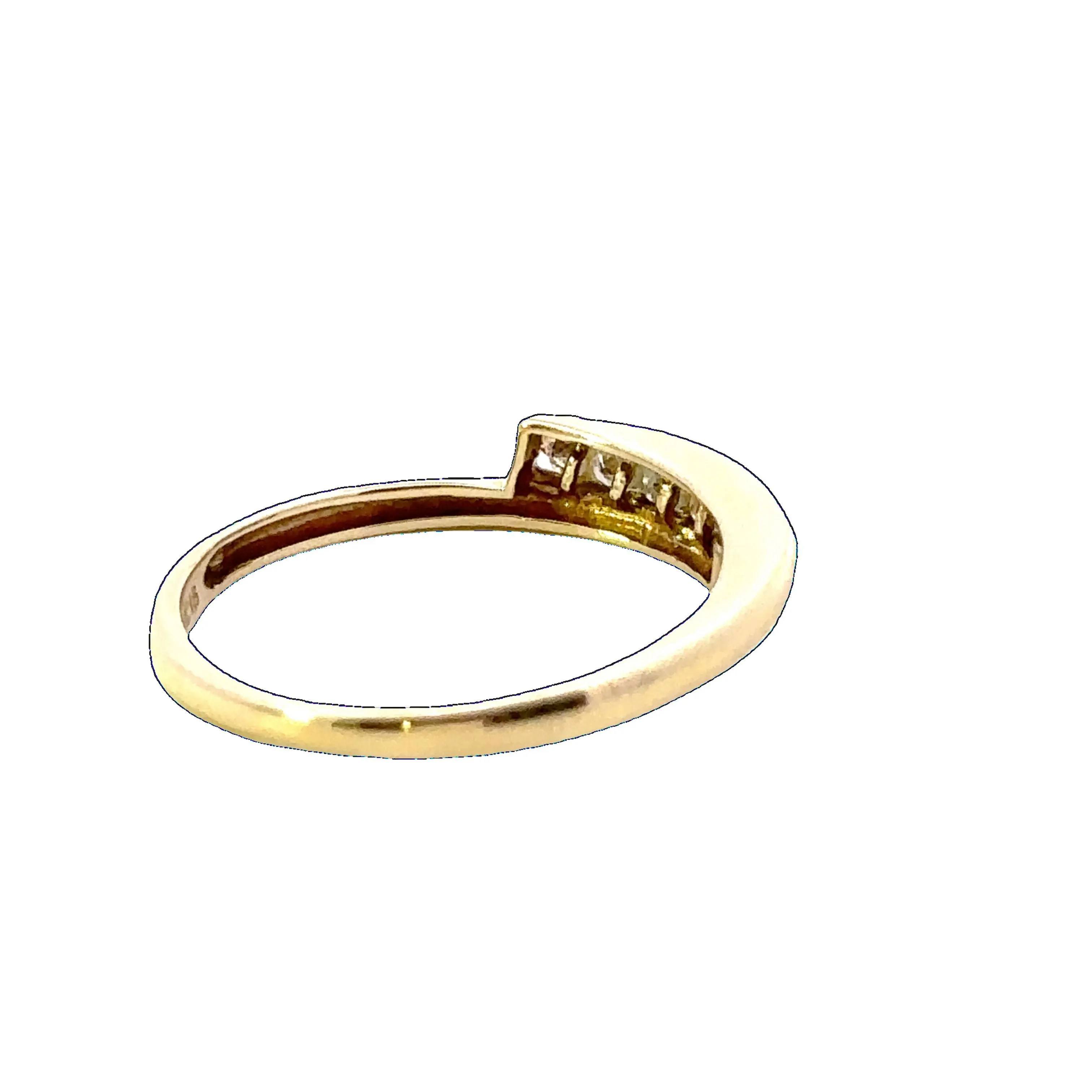 9ct yellow gold 5 stone diamond ring