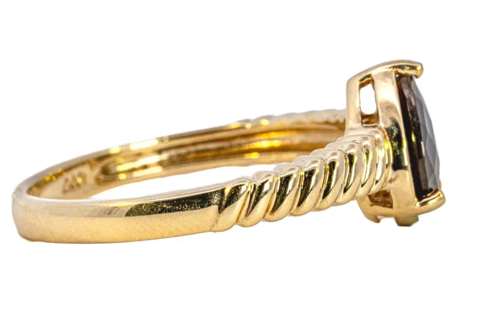 9ct Yellow Gold Bronze Sapphire Ring