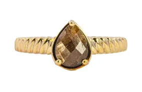9ct Yellow Gold Bronze Sapphire Ring