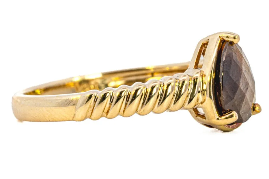 9ct Yellow Gold Bronze Sapphire Ring