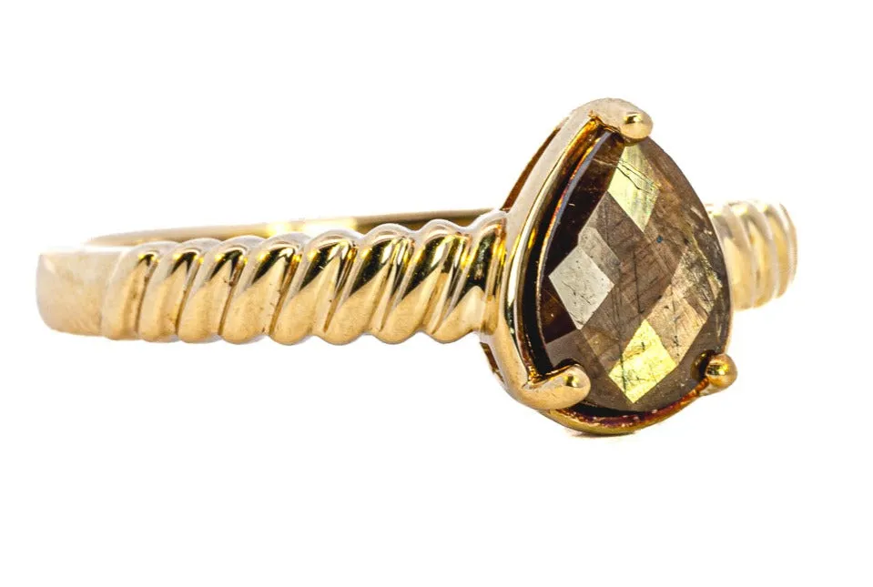 9ct Yellow Gold Bronze Sapphire Ring