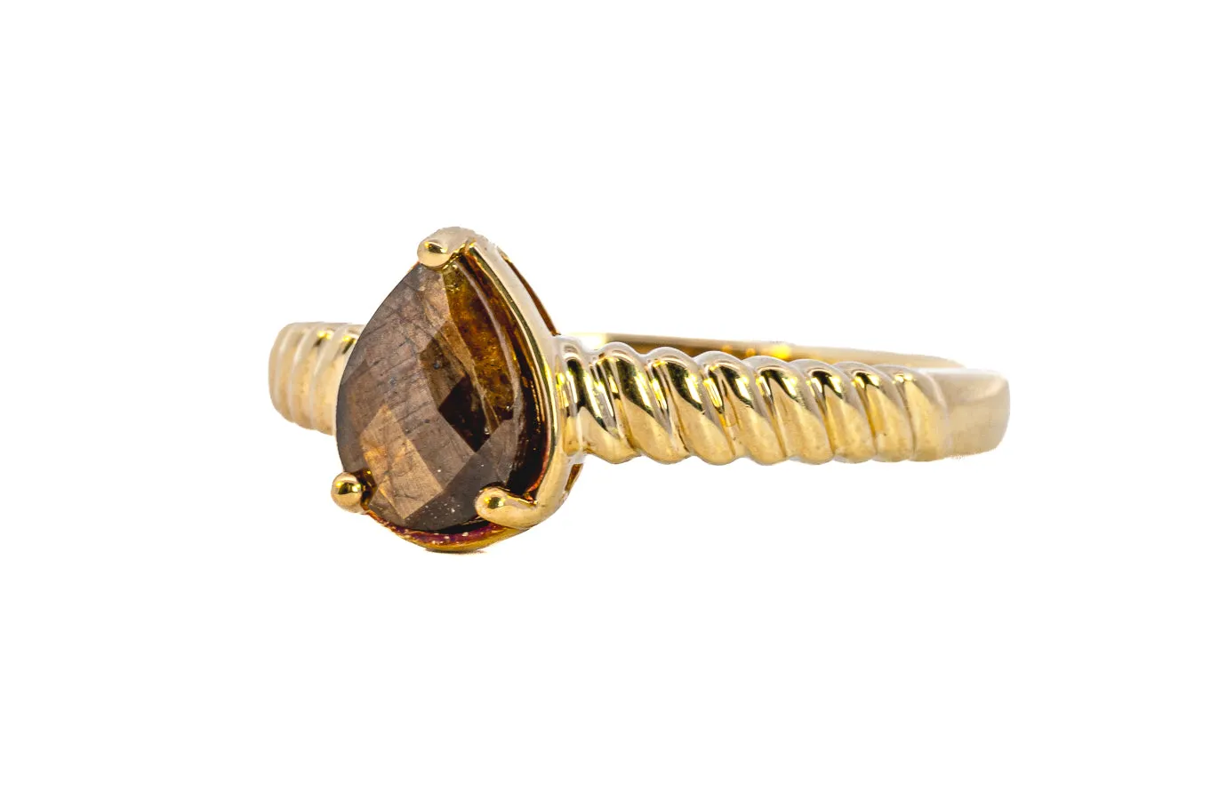 9ct Yellow Gold Bronze Sapphire Ring