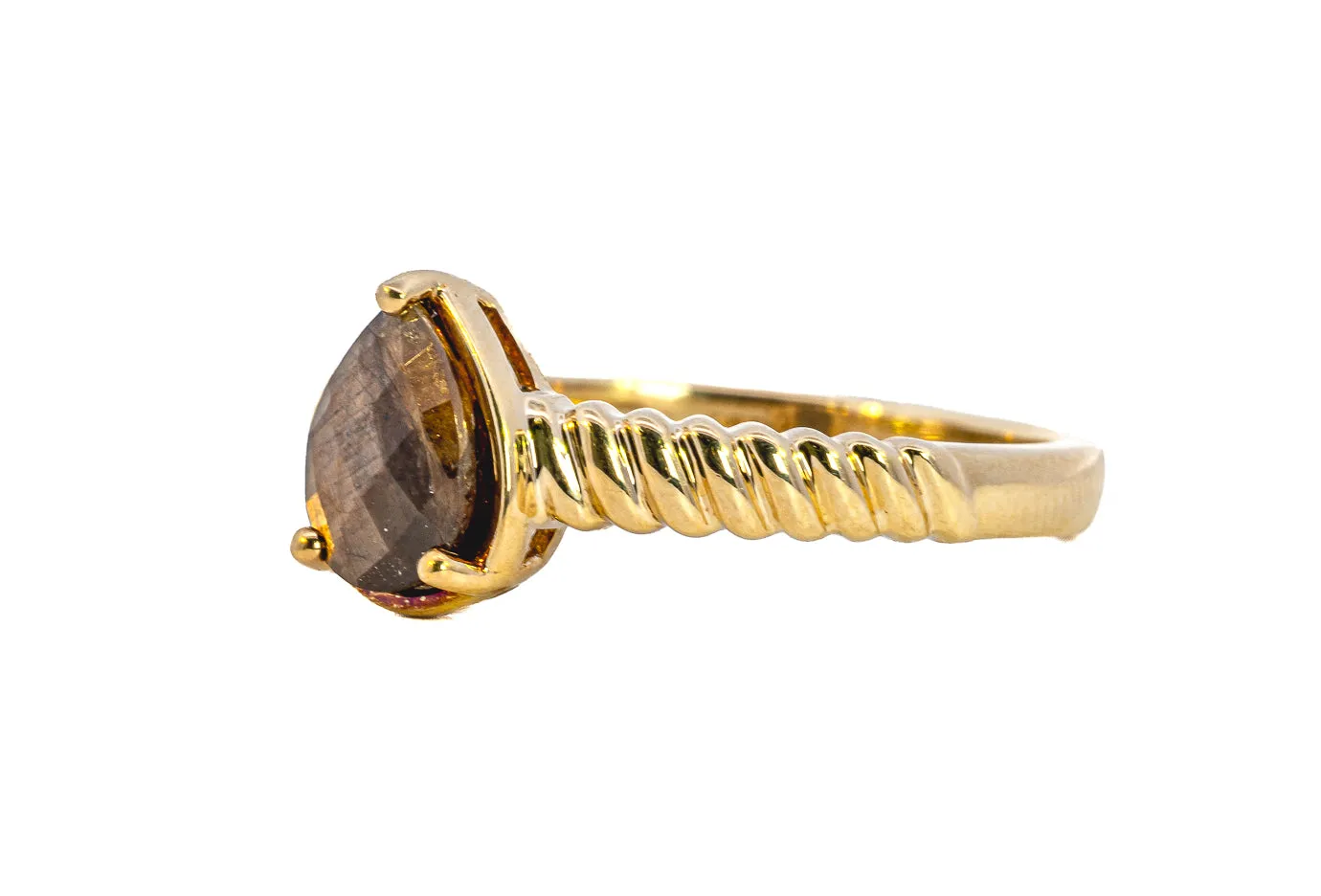 9ct Yellow Gold Bronze Sapphire Ring