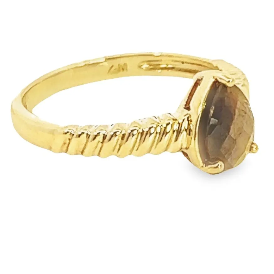 9ct Yellow Gold Bronze Sapphire Ring
