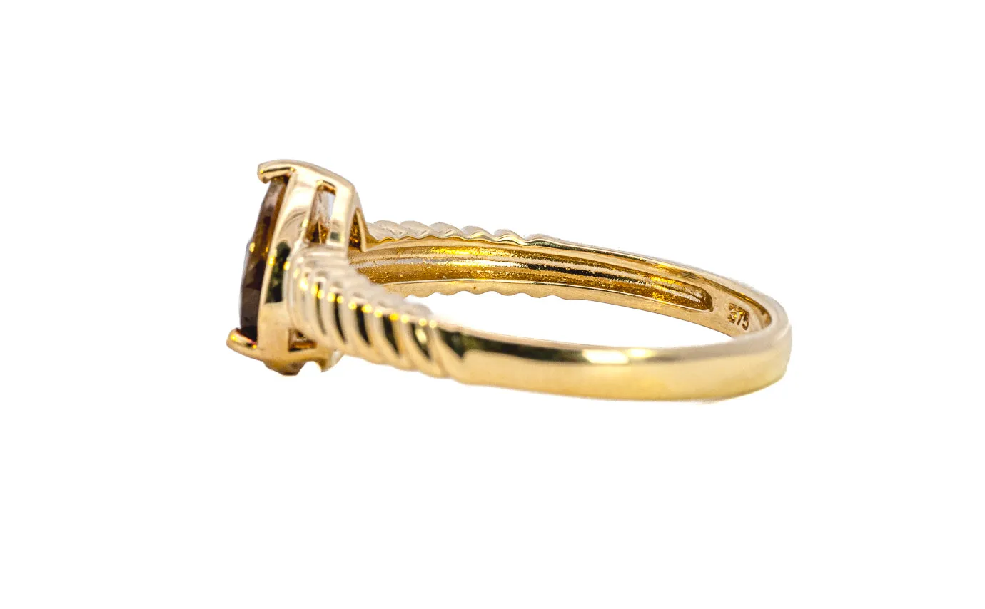 9ct Yellow Gold Bronze Sapphire Ring