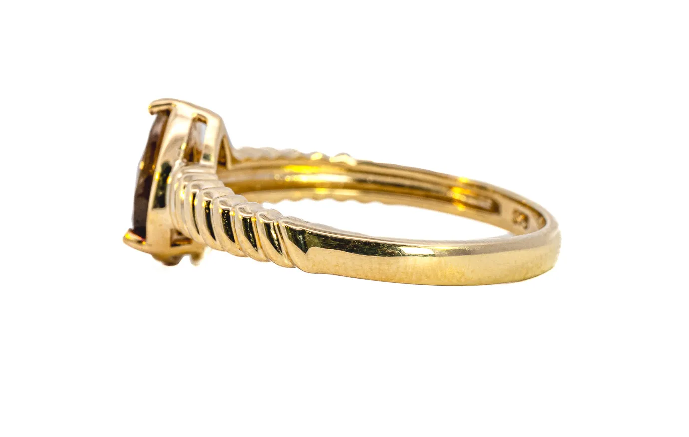 9ct Yellow Gold Bronze Sapphire Ring