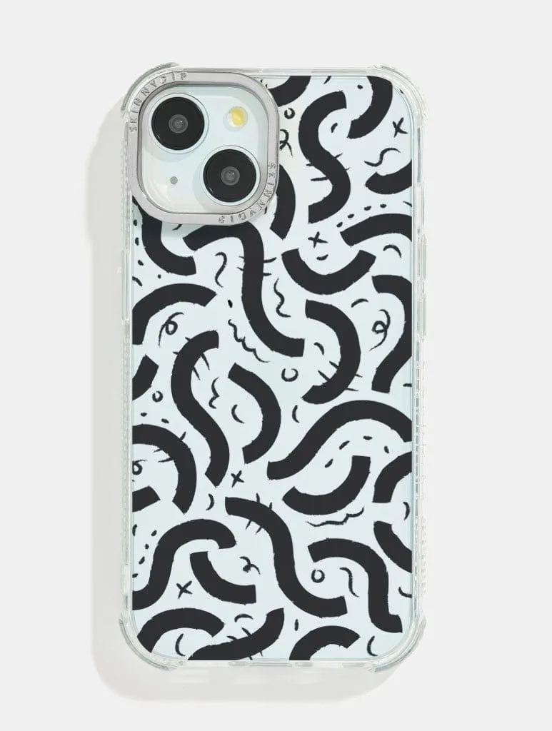 Abstract Doodle Shock iPhone Case