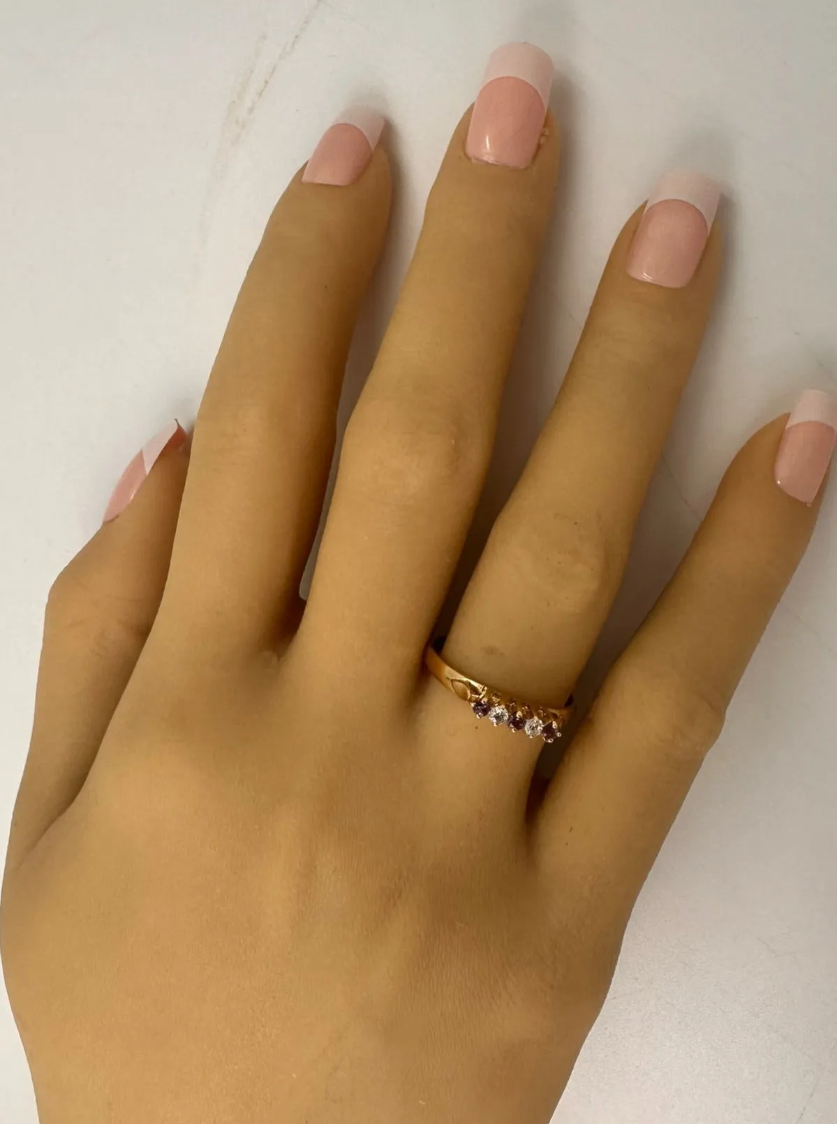 Amazing Yellow Gold Amethyst and Diamond Ring