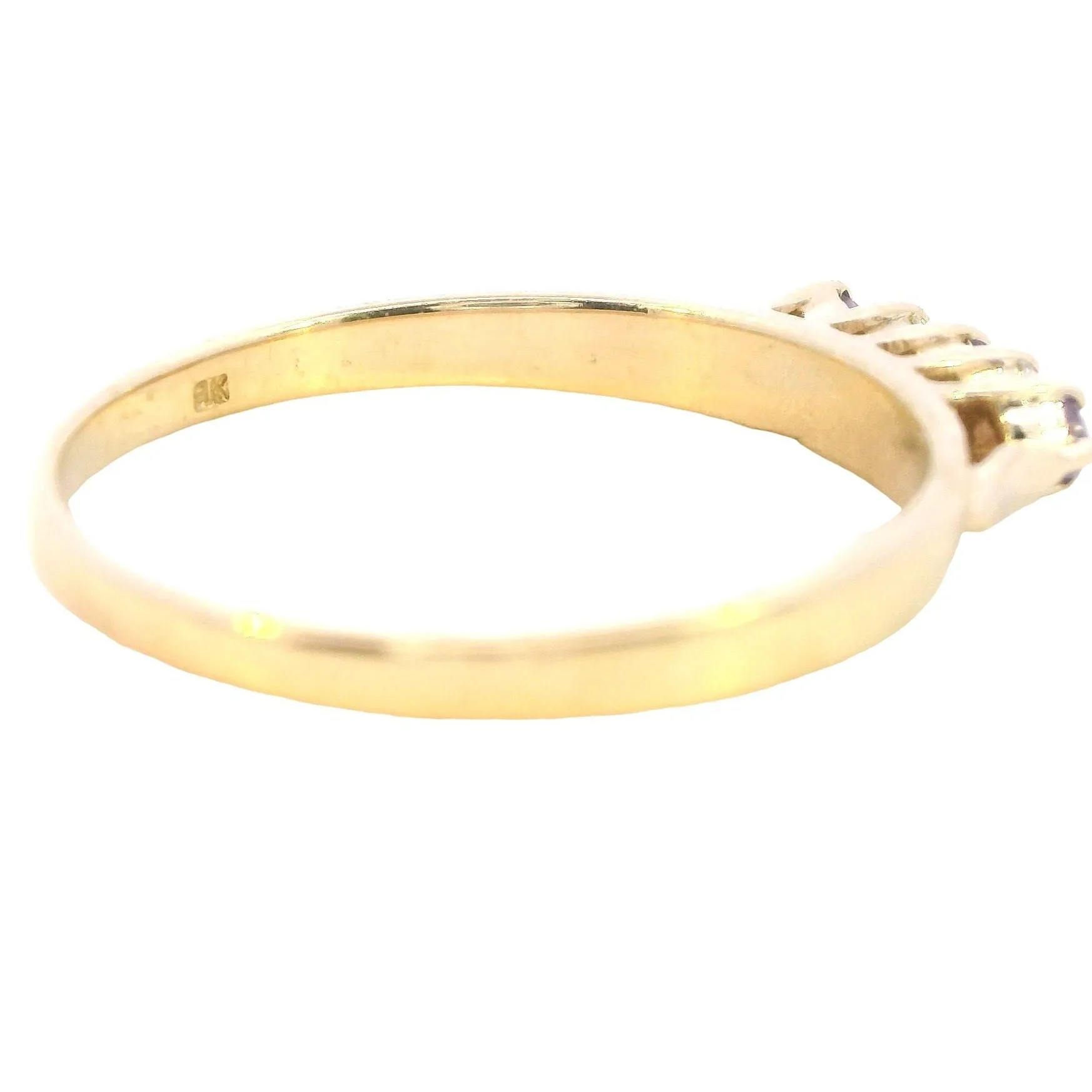 Amazing Yellow Gold Amethyst and Diamond Ring