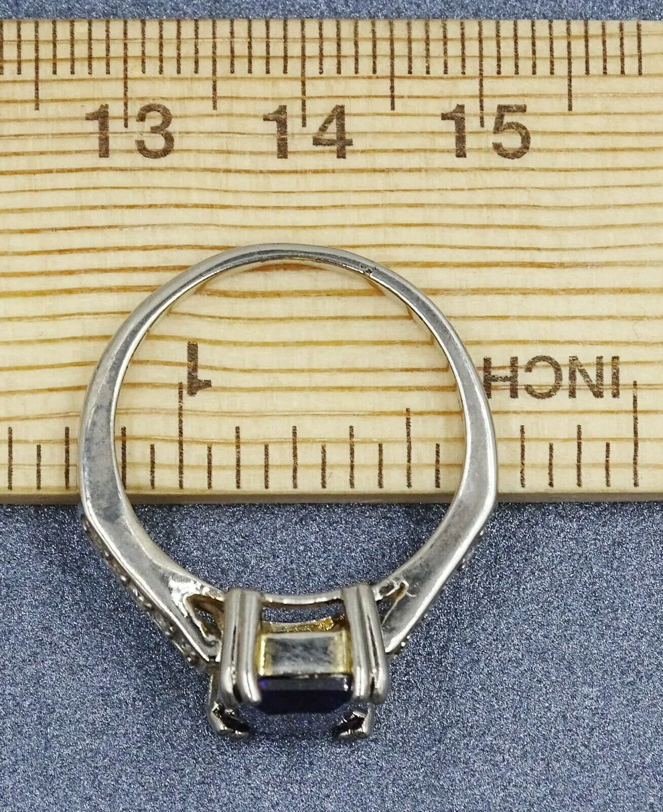 Amethyst & Cubic Zirconia 10ct White Gold Ring