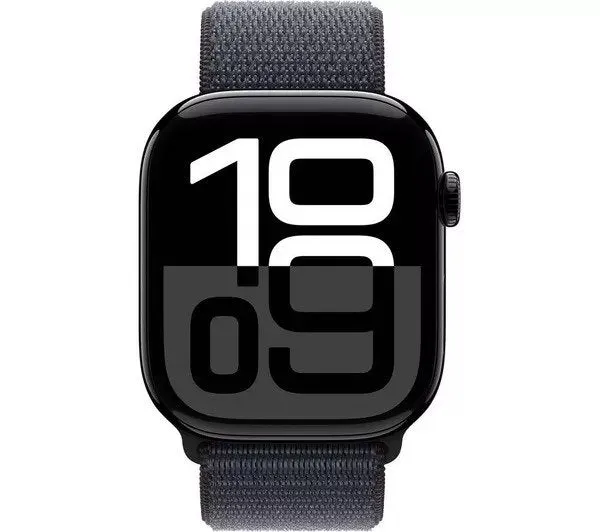 APPLE Watch Series 10 GPS 46 mm Jet Black Aluminium Case with Ink Sport Loop