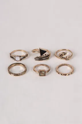 Arrow And Elements Ring Set