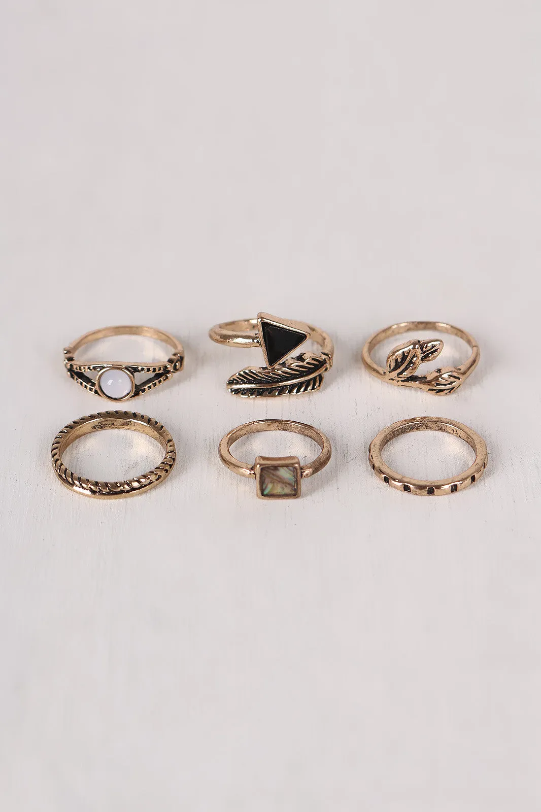 Arrow And Elements Ring Set