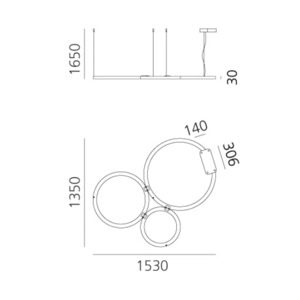Artemide Ripple Cluster 3 suspension lamp LED