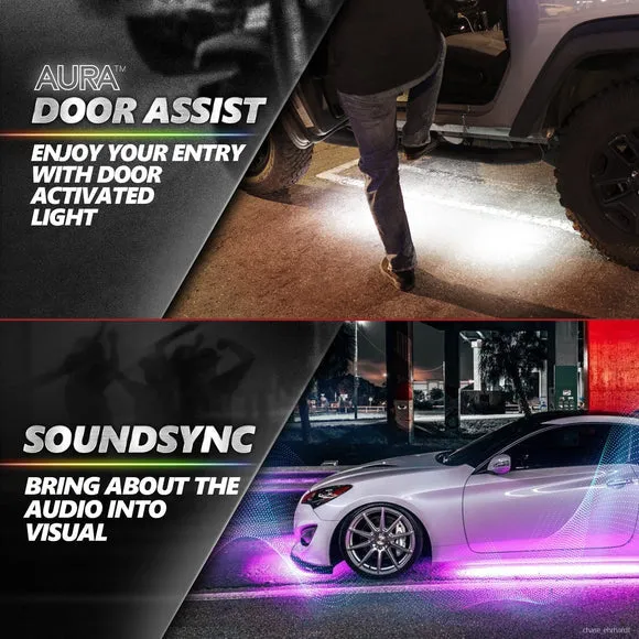 AURA PRO LED Triple Bundle for Dodge Challenger 08-23 ( Halo   Interior   Underglow ) - Bluetooth Enabled APP