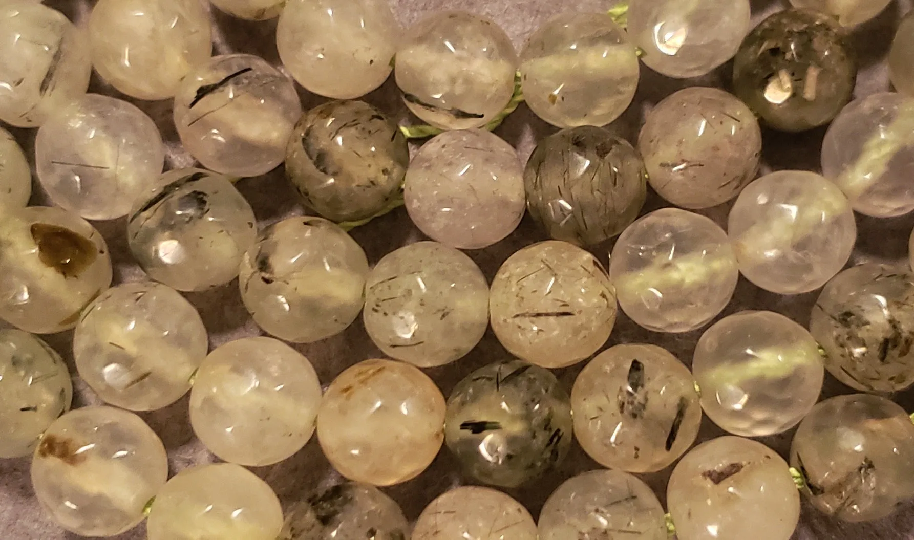 Awareness Mala Kit - Prehnite (Faceted)