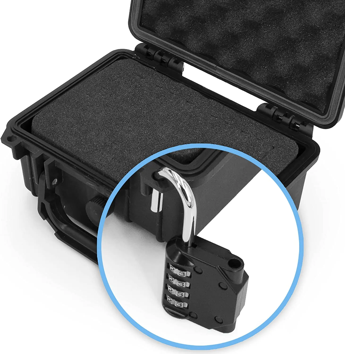 CASEMATIX Graded Coin Case Compatible with 15  PCGS or NGC Coin Slabs, Waterproof Coin Storage Box with Customizable Foam, Includes Padlock