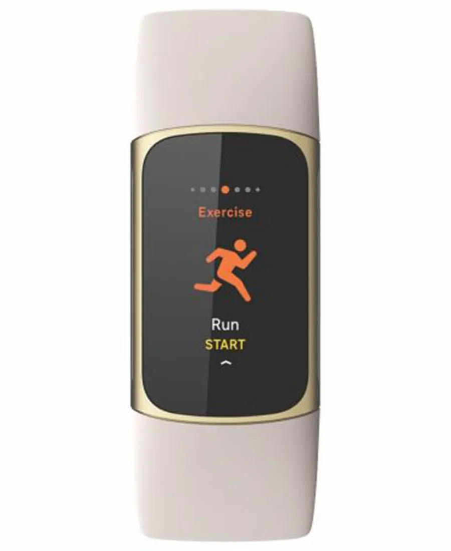 Charge 5 Health & Fitness Smart Watch | Lunar White & Soft Gold