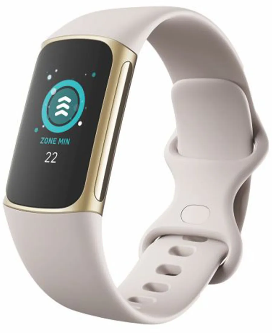 Charge 5 Health & Fitness Smart Watch | Lunar White & Soft Gold