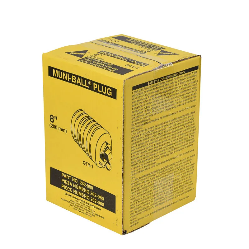 Cherne® 262080 8" Muni-Ball® Test Plug, 3" Bypass