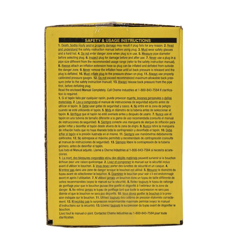 Cherne® 262080 8" Muni-Ball® Test Plug, 3" Bypass