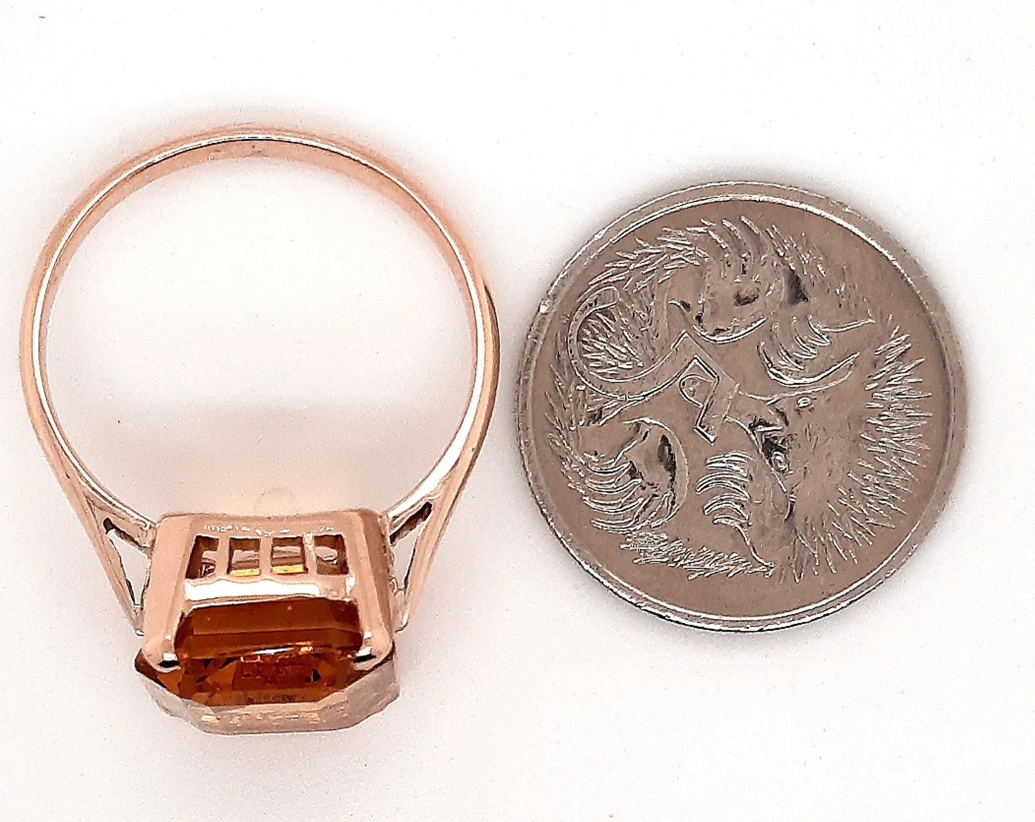 Citrine 9ct Yellow Gold Ring