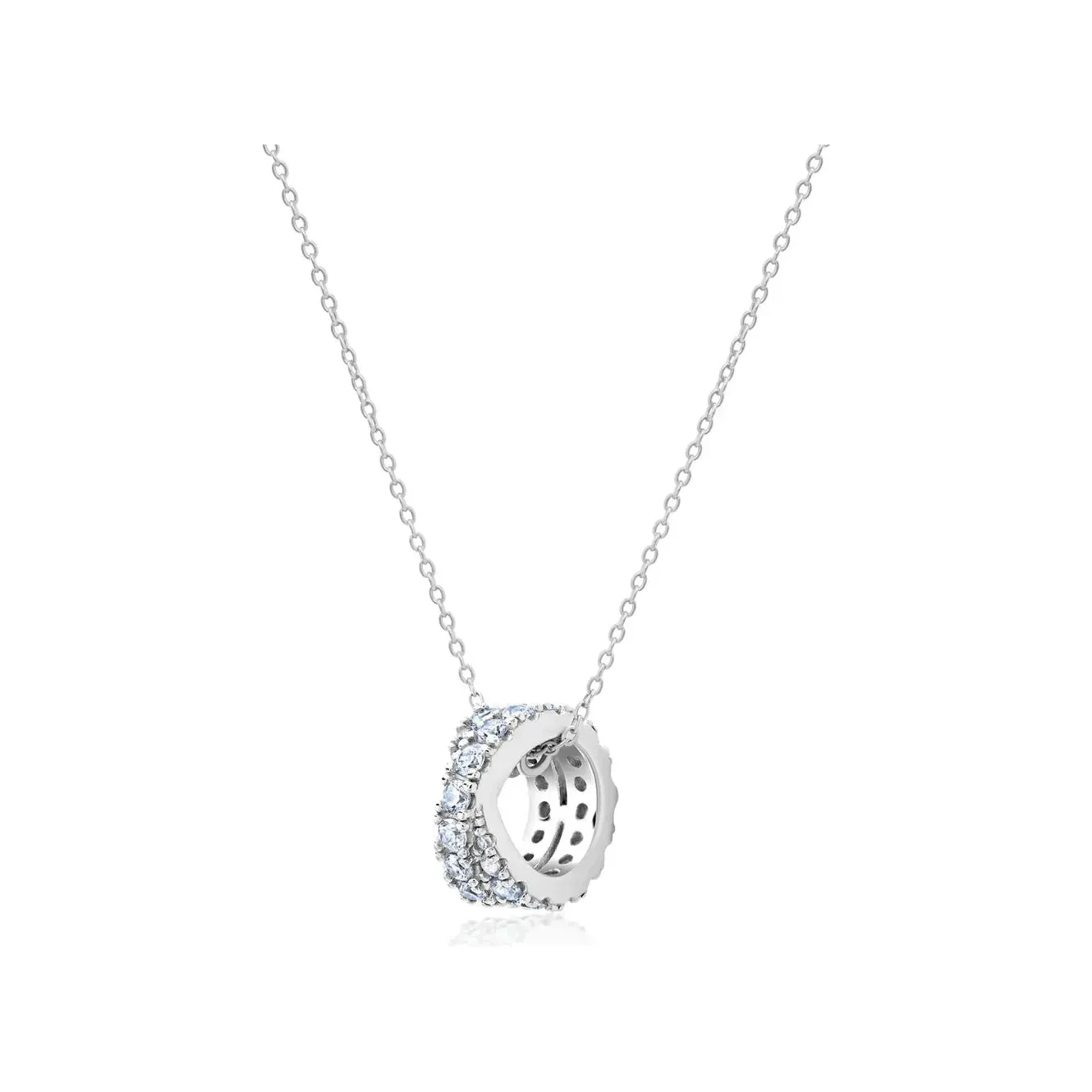 CRISLU  Grace Criss Cross Rolling Pendant- Gold