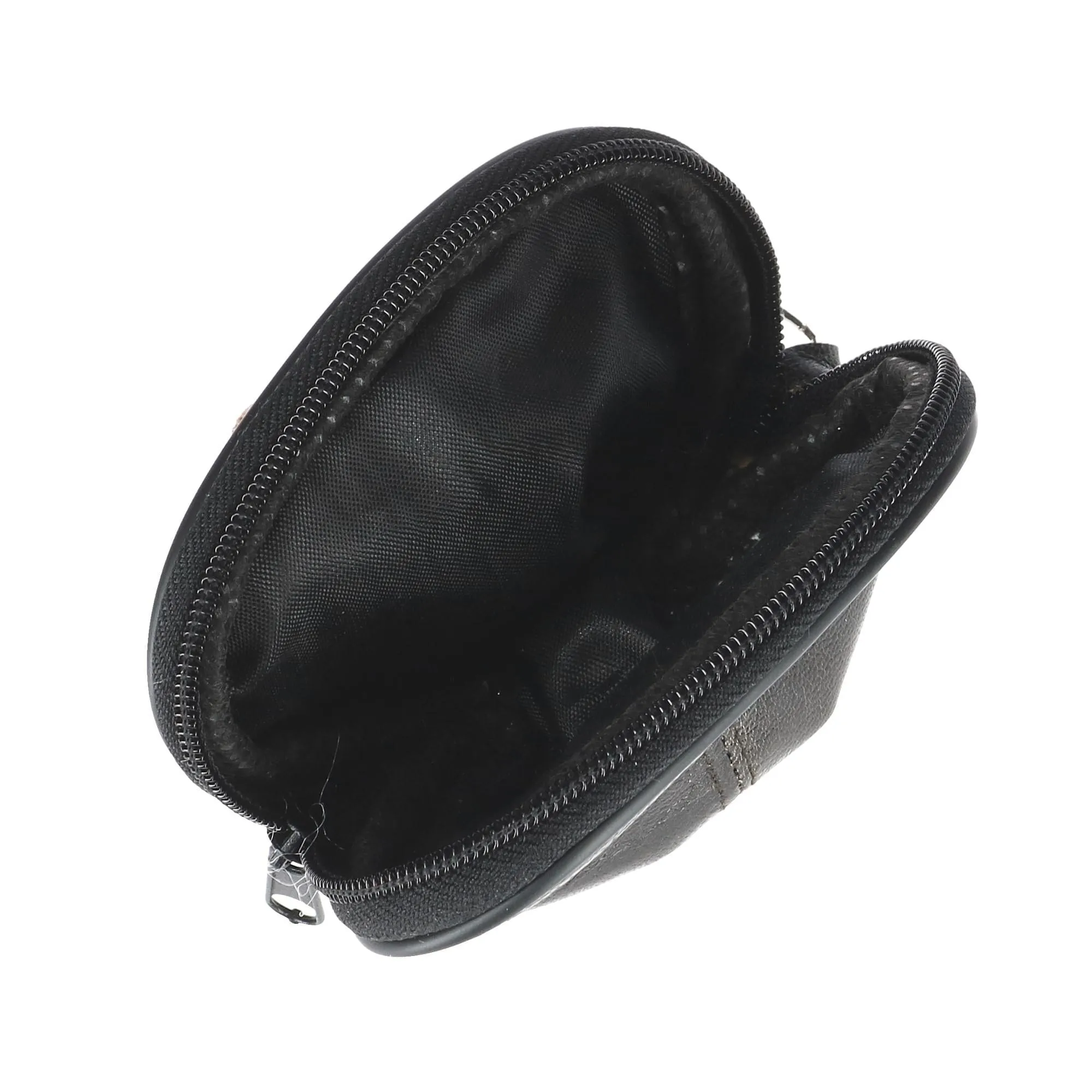 CTM® Leather Compact Zipper Coin Pouch Wallet