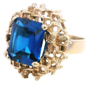 Discover Timeless Elegance: 9ct Yellow Gold Synthetic Spinel Ring
