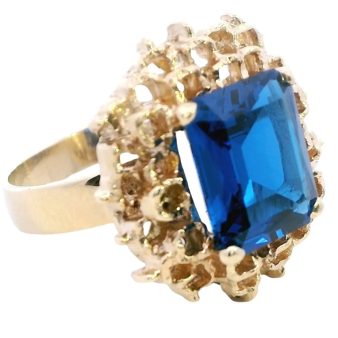 Discover Timeless Elegance: 9ct Yellow Gold Synthetic Spinel Ring