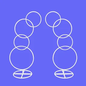 Durable Iron Wedding Arch Backdrop Rings Stand, 2pcs