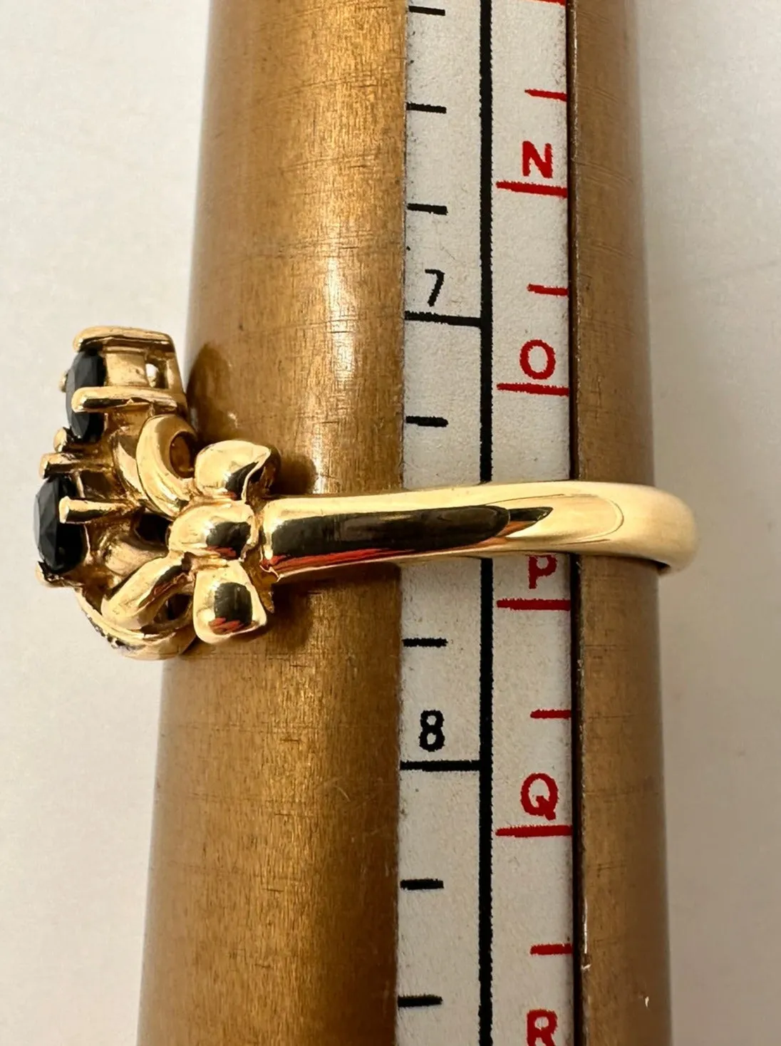 Elegant 9ct Yellow Gold Sapphire & Diamond Ring - A Timeless Jewel of History