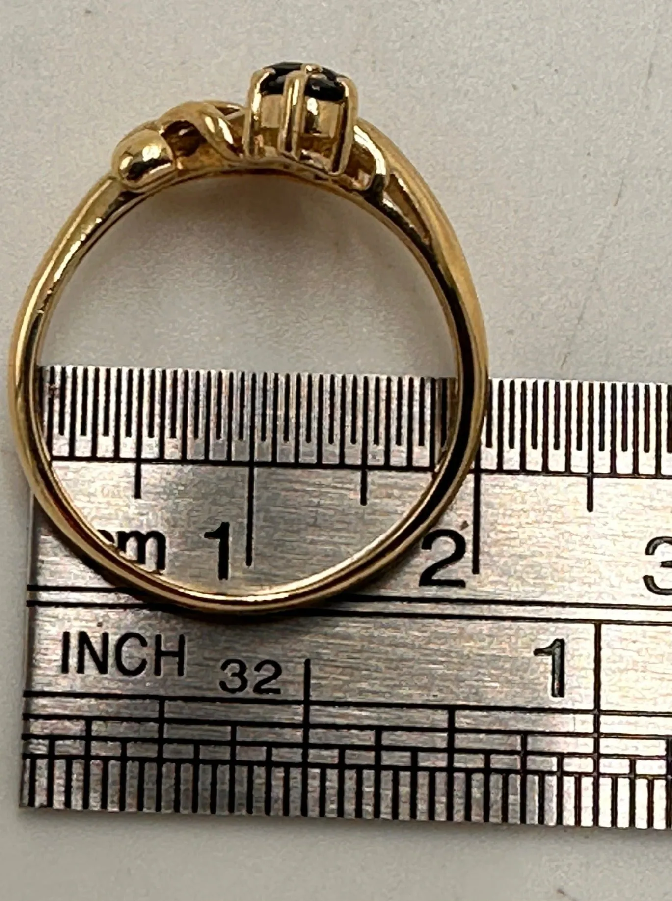 Elegant 9ct Yellow Gold Sapphire & Diamond Ring - A Timeless Jewel of History